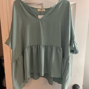 Teal Babydoll shirt